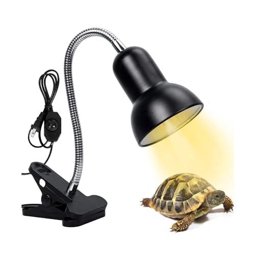 SagaSave Reptilien-Wärmelampenhalter, verstellbare kleine Reptilien-Kuppellampenhalterung, Schildkröten-Lichter-Clip-Sonnenlampe, Terrarium-Lichtständer für Metall-Aalen-Reptilien-Leuchtenaufhänger von SagaSave
