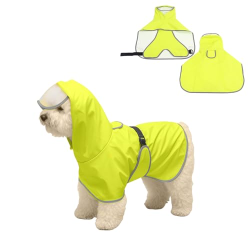 Regenmäntel für Hunde, wasserdicht, leicht, Haustier-Regenjacke, Welpenkleidung, verstellbarer, wasserdichter Hundemantel, Regenmantel mit reflektierendem Riemen für mittelgroße Hunde Regenmäntel für Hunde, wasserdicht, leicht, Haustier-Regenjacke, Welpenkleidung, verstellbarer, wasserdichter Hundemantel, Regenmantel mit reflektierendem Riemen für mittelgroße Hunde von SahCognitual