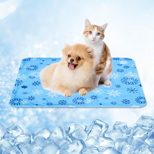 SahCognitual Kühlmatte für Hunde,Ungiftiges Gel-Kühlkissen,Haltbare Kühlmatte für Haustiere,Hunde-Eisdecke im heißen Sommer,um Haustiere kühl zu Halten(50×60CM) von SahCognitual