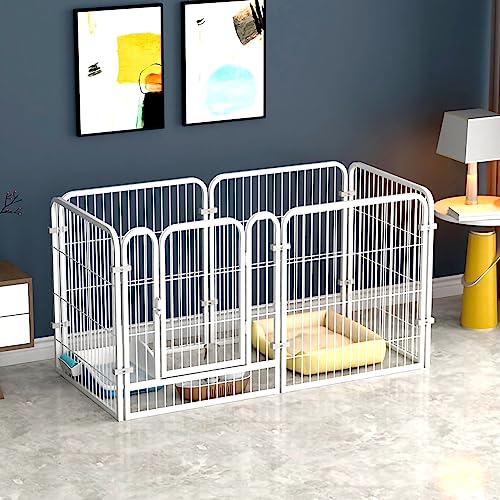 Hundelaufstall für Drinnen und Draußen, Laufstall für Hunde und Laufstall, Metallzaun für Haustiere, Sicher, Verhindert EIN Verrutschen, Schnappverbindung für Hunde (6 Scheiben Hundelaufstall für Drinnen und Draußen, Laufstall für Hunde und Laufstall, Metallzaun für Haustiere, Sicher, Verhindert EIN Verrutschen, Schnappverbindung für Hunde (6 Scheiben von Sahgsa