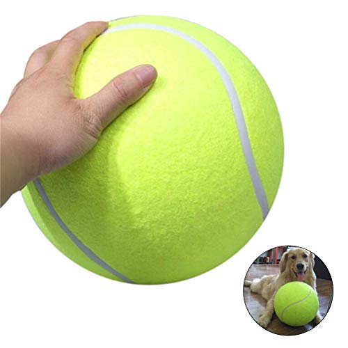 Sahgsa Hundeball aus Naturkautschuk Hunde Ball 24cm Riesen Tennisball Pet Aufblasbarer Tennisball Chew Toy von Sahgsa