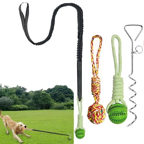 Interaktives Hundespielzeug zum Tauziehen für kleine/mittelgroße/große Hunde, Puzzle-Ball zum Kauen, Beißseil zur Zahnreinigung, Bungee-Zerrspielzeug-Set Interaktives Hundespielzeug zum Tauziehen für kleine/mittelgroße/große Hunde, Puzzle-Ball zum Kauen, Beißseil zur Zahnreinigung, Bungee-Zerrspielzeug-Set von SailStart