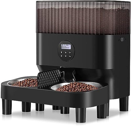 Sailvono5L Futterautomat Katze 2 Näpfe, Intelligenter Katzenfutter Automat, Einfache Bedienung, Futterspender für Katzen/Hunde, mit 2 Edelstahlschüssel, Voice Recorder-Schwarz Sailvono5L Futterautomat Katze 2 Näpfe, Intelligenter Katzenfutter Automat, Einfache Bedienung, Futterspender für Katzen/Hunde, mit 2 Edelstahlschüssel, Voice Recorder-Schwarz von Sailnovo