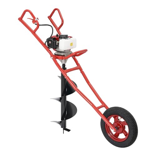 SailorMoon Erdbohrer Pfostenloch Schubkarren Bohrer Pfosten Loch Takt Bodenwagen mit 15.9in zum Pflanzen von Zaunbäumen 1.46KW Pfostenlochgräber Schnelle Bewegung Langbodenbohrer Ergonomische Griffe SailorMoon Erdbohrer Pfostenloch Schubkarren Bohrer Pfosten Loch Takt Bodenwagen mit 15.9in zum Pflanzen von Zaunbäumen 1.46KW Pfostenlochgräber Schnelle Bewegung Langbodenbohrer Ergonomische Griffe von SailorMoon