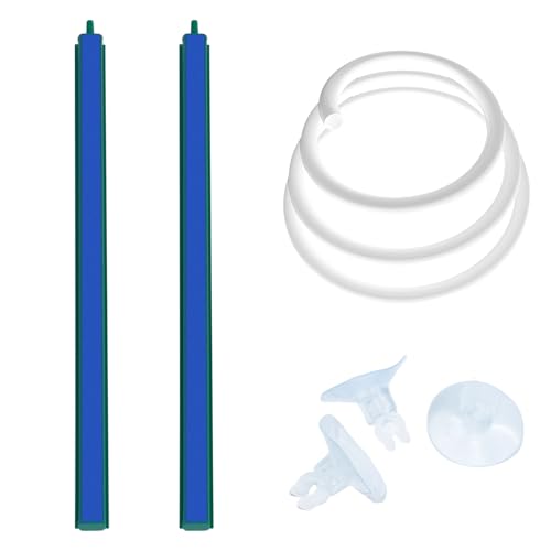 Saim Aquarium Air Stone Bar Bubbler 11.8 Inch, Bubbler Stone with Plastic Base, 3.0 m Airline Tubing with 3 Piece Suction Cup for Fish Tank, Air Stone Bar, 2 Pack Saim Aquarium Air Stone Bar Bubbler 11.8 Inch, Bubbler Stone with Plastic Base, 3.0 m Airline Tubing with 3 Piece Suction Cup for Fish Tank, Air Stone Bar, 2 Pack von Saim