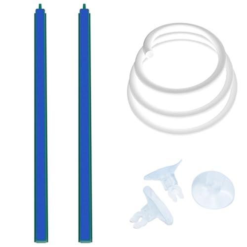 Saim Aquarium Air Stone Bar Bubbler 13.77 Inch, Bubbler Stone with Plastic Base, 3.0 m Airline Tubing with 3 Piece Suction Cup for Fish Tank, Air Stone Bar, 2 Pack Saim Aquarium Air Stone Bar Bubbler 13.77 Inch, Bubbler Stone with Plastic Base, 3.0 m Airline Tubing with 3 Piece Suction Cup for Fish Tank, Air Stone Bar, 2 Pack von Saim