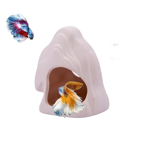 Saim Aquarium-Keramik-Höhlendekoration, Betta-Zubehör, Versteck für Goldfische, Garnelen, Rassen, Schwimmen, Spielen und Verstecken Saim Aquarium-Keramik-Höhlendekoration, Betta-Zubehör, Versteck für Goldfische, Garnelen, Rassen, Schwimmen, Spielen und Verstecken von Saim