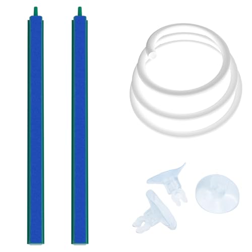 Saim Aquarium-Luftstein-Bubbler, 25,4 cm, Bubblerstein mit Kunststoffbasis, 3 m Luftschlauch mit 3-teiligem Saugnapf für Aquarium, Ausströmerstein, 2 Stück Saim Aquarium-Luftstein-Bubbler, 25,4 cm, Bubblerstein mit Kunststoffbasis, 3 m Luftschlauch mit 3-teiligem Saugnapf für Aquarium, Ausströmerstein, 2 Stück von Saim