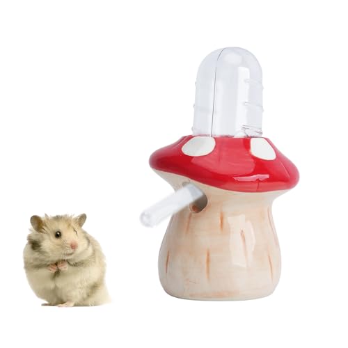 Saim Auslaufsichere Keramik-Hamster-Wasserflasche mit Pilz-Keramikständer, automatischer Wasserspender für Kleintiere, Chinchilla, Frettchen, Mäuse, Rennmäuse, Kaninchen, Meerschweinchen – tropffreier Saim Auslaufsichere Keramik-Hamster-Wasserflasche mit Pilz-Keramikständer, automatischer Wasserspender für Kleintiere, Chinchilla, Frettchen, Mäuse, Rennmäuse, Kaninchen, Meerschweinchen – tropffreier von Saim
