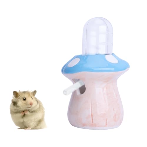 Saim Auslaufsichere Keramik-Hamster-Wasserflasche mit Pilz-Keramikständer, automatischer Wasserspender für Kleintiere, Chinchilla, Frettchen, Mäuse, Rennmäuse, Kaninchen, Meerschweinchen – tropffreier Saim Auslaufsichere Keramik-Hamster-Wasserflasche mit Pilz-Keramikständer, automatischer Wasserspender für Kleintiere, Chinchilla, Frettchen, Mäuse, Rennmäuse, Kaninchen, Meerschweinchen – tropffreier von Saim