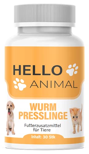 HelloAnimal® Wurm Presslinge Kur für Tiere wie Katzen, Hunde, Kaninchen und Geflügel - vor, während und nach Befall, natürliches Mittel für Magen und Darm bei WURMBEFALL HelloAnimal® Wurm Presslinge Kur für Tiere wie Katzen, Hunde, Kaninchen und Geflügel - vor, während und nach Befall, natürliches Mittel für Magen und Darm bei WURMBEFALL von Hello Animal