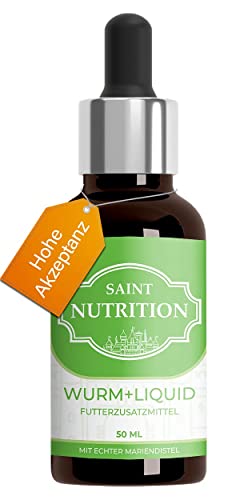 Saint Nutrition® Wurm+ Liquid Vegan, Flüssige Wurmkur & natürliche Entwurmung - besonders zu empfehlen für den Hund und die Katze - für Katzen und Hunde von Saint Nutrition