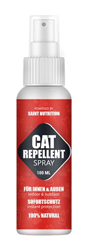 Saint Nutrition® Katzenfernhaltespray für Innen und Außen - STOPP bleib Weg - Katzen ABWEHR Spray – Antikatzenspray von Saint Nutrition