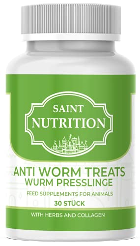 Saint Nutrition® Entwurmungs Presslinge - Wurmkur für Tiere wie Katzen, Hunde, Kaninchen und Geflügel - vor, während und nach Befall - natürliches Mittel für Magen & Darm bei WURMBEFALL von Saint Nutrition