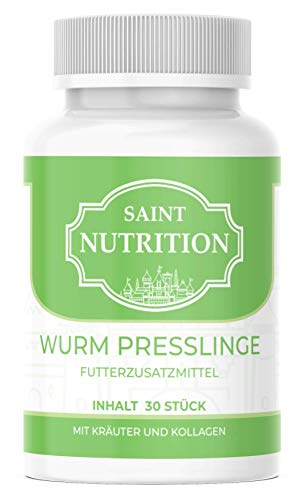 Saint Nutrition® Entwurmungs Presslinge - Wurmkur für Tiere wie Katzen, Hunde, Kaninchen und Geflügel - vor, während und nach Befall - natürliches Mittel für Magen & Darm bei WURMBEFALL von Saint Nutrition