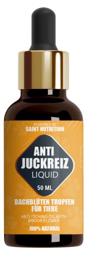 Saint Nutrition® JUCKREIZ Tropfen für Hund & Katze bei Hautreizungen – hochdosierte Soforthilfe gegen Juckreiz - pflegt Haut und Fell 50 ml von Saint Nutrition