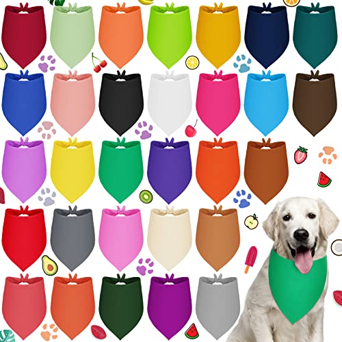 30 Stück Sublimations-Bandanas für Hunde, einfarbig, Großpackung für Urlaub, Geburtstag, Wärmeübertragung, Dreiecke, Hunde-Lätzchen, Schal, waschbar, verstellbar, Bandana, Zubehör für kleine, von Saintrygo