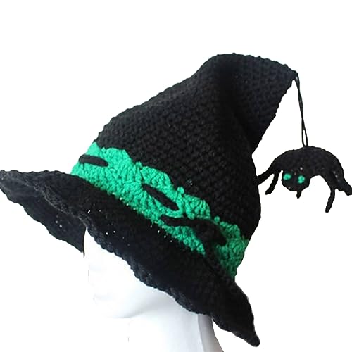 Hexenhut für Erwachsene, Cosplay, mit Häkel-Design, für Halloween, Erwachsene, Haarschmuck, Aufführungen, Karneval, Partyzubehör, modernes Design, Hexenhut, gehäkelt, Hexenhut für Damen, zarter Hexenhut für Erwachsene, Cosplay, mit Häkel-Design, für Halloween, Erwachsene, Haarschmuck, Aufführungen, Karneval, Partyzubehör, modernes Design, Hexenhut, gehäkelt, Hexenhut für Damen, zarter von Saiyana
