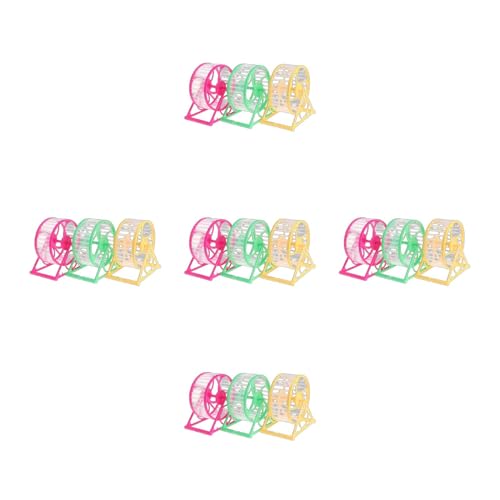 Saiyana Haustierbedarf, leises Hamster-Trainingsrad mit Ständer, leiser Spinner, 12,4 cm, Kunststoff-Laufrad für Kleintiere, Rennmäuse, Mäuse von Saiyana