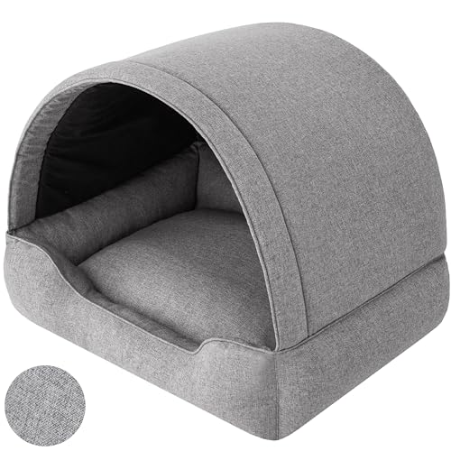 Höhle Hundebett, Hundehöhle mit versteiftem Dach, Hundehütte mit weicher Matratze. Schlafplatz für Haustiere mit schützendem Baldachin, Hundehütte aus Stoff, Sofa und Hundekissen in einem Höhle Hundebett, Hundehöhle mit versteiftem Dach, Hundehütte mit weicher Matratze. Schlafplatz für Haustiere mit schützendem Baldachin, Hundehütte aus Stoff, Sofa und Hundekissen in einem von Sales Core