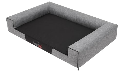 Sales Core Hundebett, Hundeliege mit abnehmbarem Bezug, leicht zu reinigen und für alle Rassen geeignet. Ergonomisches Hundesofa mit vergrößerten Seiten für besseren Hundekomfort. von Sales Core