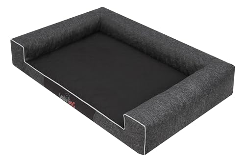 Sales Core Hundebett, Hundeliege mit abnehmbarem Bezug, leicht zu reinigen und für alle Rassen geeignet. Ergonomisches Hundesofa mit vergrößerten Seiten für besseren Hundekomfort. von Sales Core