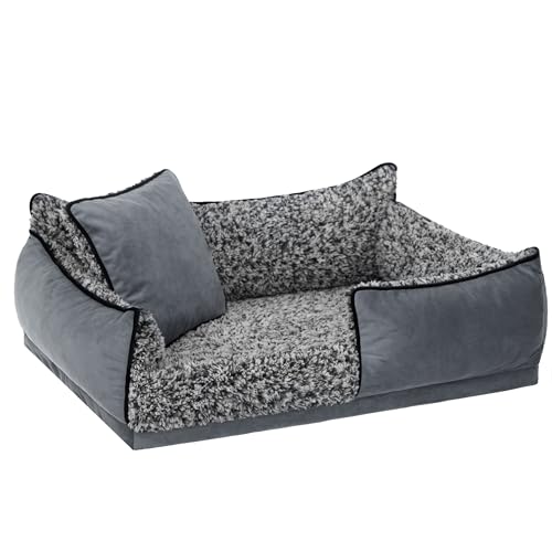 Sales Core Hundebett Hundekissen fur kleine Hunde - XL: 80 x 60 x 24 cm, Graphit + Hellgrau - Hundekorb Hundesofa Hundematratze Hundeliege Hundedecke mit erhöhte Ränder Sales Core Hundebett Hundekissen fur kleine Hunde - XL: 80 x 60 x 24 cm, Graphit + Hellgrau - Hundekorb Hundesofa Hundematratze Hundeliege Hundedecke mit erhöhte Ränder von Sales Core