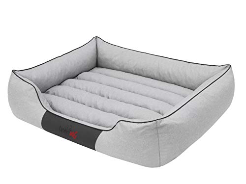 Sales Core Hundebett Hundesofa Hundekissen mit erhöhte Ränder - XXXL: 140 x 115 x 25 cm, Hellgrau - für kleine, mittelgroße und Ggroße Hunde Hundekörbchen Hundedecke Hundeliege Cord Orthopädisch Sales Core Hundebett Hundesofa Hundekissen mit erhöhte Ränder - XXXL: 140 x 115 x 25 cm, Hellgrau - für kleine, mittelgroße und Ggroße Hunde Hundekörbchen Hundedecke Hundeliege Cord Orthopädisch von Sales Core