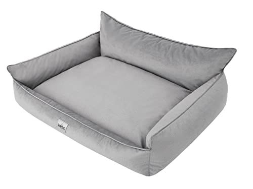 Sales Core Hundebett Hundeliege Hundesofa Hundedecke - XXL: 106 x 80 x 32 cm, Asche, Fancy - Orthopädisches Hundecouch Hundekorb Kleine Mittelgroße Große Hundekissen Schlafplätze von Sales Core