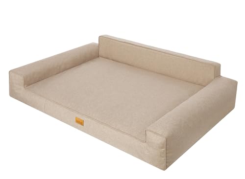 Sales Core Hundeliege Hundesofa Hundebett Hundebox Hundedecke - Beige, XXL: 116 x 78 x 28 cm, Ecolen-Stoff, Kleine Mittelgroße Große Hundekissen Schlafplätze Sales Core Hundeliege Hundesofa Hundebett Hundebox Hundedecke - Beige, XXL: 116 x 78 x 28 cm, Ecolen-Stoff, Kleine Mittelgroße Große Hundekissen Schlafplätze von Sales Core