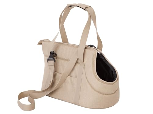 Sales Core Tasche zum Transportieren eines Hundes, Haustiers oder Einer Katze von geringer Größe. Transportbox für Haustiere. Transporttasche für Hunde M (25 x 43 x 27 cm) / Beige von Sales Core