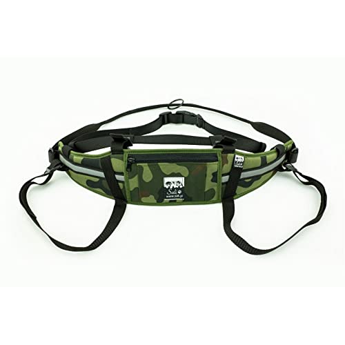 Sali Kuristo Belt Camo Hüftgürtel Canicross Skijöring Dogtrekking (S/M) von Sali