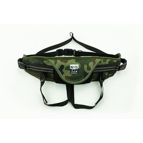 Sali Relax-Flash-Belt | Laufgürtel Canicross Hiking Skijöring sorglose Spaziergänge (Camo) von Sali