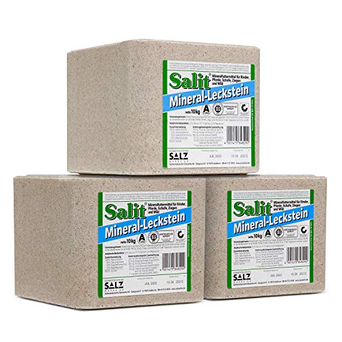 Mineralleckstein - Salzleckstein Salz Natrium 3 x 10kg Block Mineralleckstein - Salzleckstein Salz Natrium 3 x 10kg Block von Salit