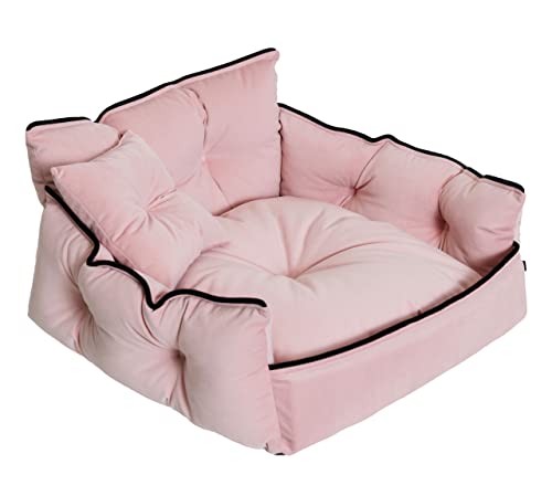 Salla Bett für Hunde & Katzen, Waschbares Hundebett, Kuschelbett für Haustiere, Flauschig & Kuschelig, Haustierbett, Kuschelkörbchen mit Kissen, Rosa, 70 x 70 cm Salla Bett für Hunde & Katzen, Waschbares Hundebett, Kuschelbett für Haustiere, Flauschig & Kuschelig, Haustierbett, Kuschelkörbchen mit Kissen, Rosa, 70 x 70 cm von Salla