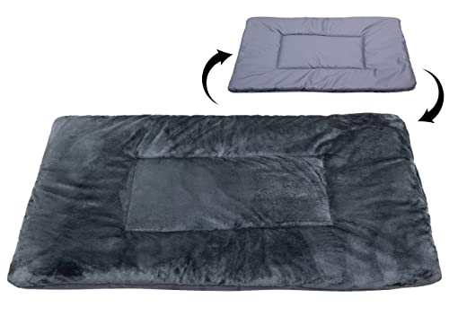 Salla Hundebett, Doppelseitige Hundematte, Pelz, Waschbares Hundebett, wasserdichte und Kratzfeste Liegematte für Hunde, Haustierbett, Pflegeleicht & Schmutzabweisend, Grau, 110 x 75 cm Salla Hundebett, Doppelseitige Hundematte, Pelz, Waschbares Hundebett, wasserdichte und Kratzfeste Liegematte für Hunde, Haustierbett, Pflegeleicht & Schmutzabweisend, Grau, 110 x 75 cm von Salla
