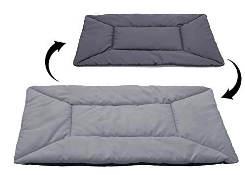 Salla Hundebett, Doppelseitige Hundematte, Velours, Waschbares Hundebett, wasserdichte und Kratzfeste Liegematte für Hunde, Haustierbett, Pflegeleicht & Schmutzabweisend, Graphit/Grau, 75 x 55 cm Salla Hundebett, Doppelseitige Hundematte, Velours, Waschbares Hundebett, wasserdichte und Kratzfeste Liegematte für Hunde, Haustierbett, Pflegeleicht & Schmutzabweisend, Graphit/Grau, 75 x 55 cm von Salla