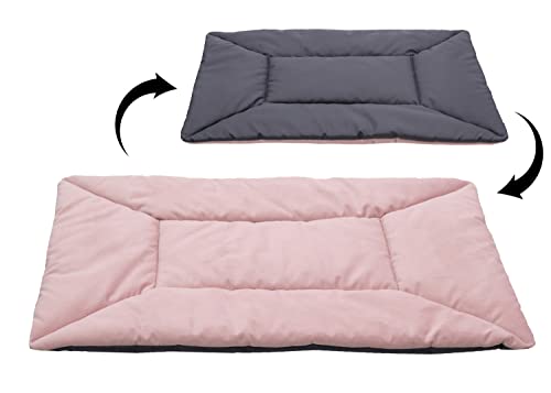 Salla Hundebett, Doppelseitige Hundematte, Velours, Waschbares Hundebett, wasserdichte und Kratzfeste Liegematte für Hunde, Haustierbett, Pflegeleicht & Schmutzabweisend, Graphit/Rosa, 90 x 60 cm Salla Hundebett, Doppelseitige Hundematte, Velours, Waschbares Hundebett, wasserdichte und Kratzfeste Liegematte für Hunde, Haustierbett, Pflegeleicht & Schmutzabweisend, Graphit/Rosa, 90 x 60 cm von Salla