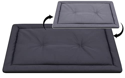 Salla Hundebett, Doppelseitige Hundematte, Waschbares Hundebett, wasserdichte und Kratzfeste Liegematte für Hunde, Haustierbett, Pflegeleicht & Schmutzabweisend, Graphit/Grau, 130 x 85 cm Salla Hundebett, Doppelseitige Hundematte, Waschbares Hundebett, wasserdichte und Kratzfeste Liegematte für Hunde, Haustierbett, Pflegeleicht & Schmutzabweisend, Graphit/Grau, 130 x 85 cm von Guoml