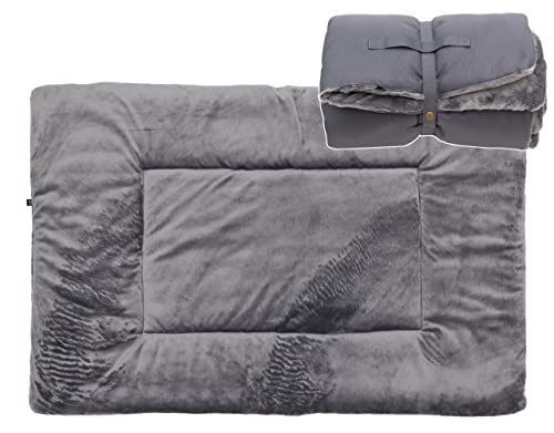 Salla Hundebett, Doppelseitige Hundematte mit Tragegriff, Pelz, Waschbares Hundebett, wasserdichte & Kratzfeste Liegematte für Hunde, Haustierbett, Pflegeleicht & Schmutzabweisend, Grau, 110 x 75 cm Salla Hundebett, Doppelseitige Hundematte mit Tragegriff, Pelz, Waschbares Hundebett, wasserdichte & Kratzfeste Liegematte für Hunde, Haustierbett, Pflegeleicht & Schmutzabweisend, Grau, 110 x 75 cm von Salla