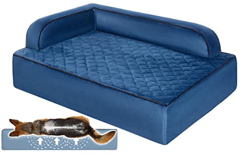 Salla Hundebett, Orthopädisches Bett für Hunde, Waschbares Hundesofa mit Abnehmbarem Bezug, Hundematratze, für Haustiere, Flauschig & Kuschelig, Haustierbett, Hundecouch, 120 cm x 90 cm, Seefarbe Salla Hundebett, Orthopädisches Bett für Hunde, Waschbares Hundesofa mit Abnehmbarem Bezug, Hundematratze, für Haustiere, Flauschig & Kuschelig, Haustierbett, Hundecouch, 120 cm x 90 cm, Seefarbe von Salla