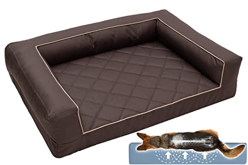 Salla Hundebett, Orthopädisches Bett für Hunde, Waschbares Hundesofa mit Abnehmbarem Bezug, Hundematratze für Haustiere, Haustierbett, Tierbett, Hundecouch, 80 cm x 60 cm, Braun Salla Hundebett, Orthopädisches Bett für Hunde, Waschbares Hundesofa mit Abnehmbarem Bezug, Hundematratze für Haustiere, Haustierbett, Tierbett, Hundecouch, 80 cm x 60 cm, Braun von Salla