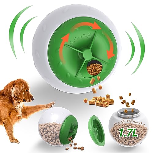 Salodal Hundespielzeug mit Leckerli-Spender, 15,9 cm, 1,7 l, interaktives Spielzeug für IQ-Training, Hundefutter-Puzzle, Futterball für große Hunde, Hundespielzeug für mittelgroße Hunde von Salodal