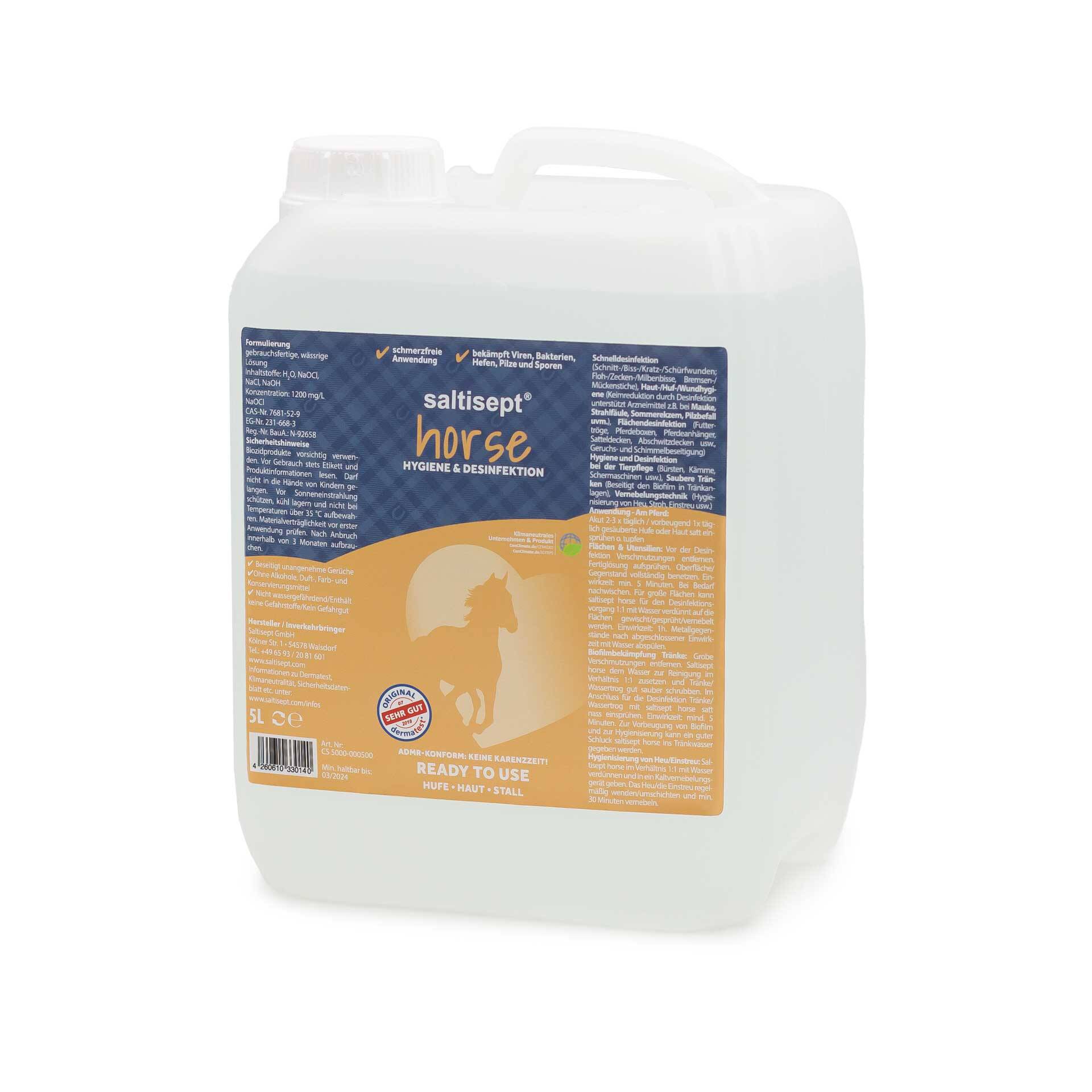 Saltisept Horse Schnelldesinfektion 5L zur Wundpflege & Hygiene Saltisept Horse Schnelldesinfektion 5L zur Wundpflege & Hygiene von Saltisept