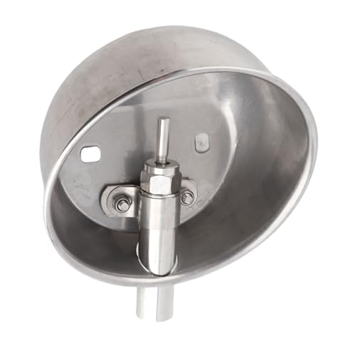 Saluaqui Automatic Pig Waterer - Verdickter Edelstahl -Viehwasserfuttermittel mit Ventilsystem, Kuhtrinkwasserschüsselspender für Scheunen und Weiden, 13x8 cm (Mittel 80-105 mm / 3.1-4.1in) von Saluaqui