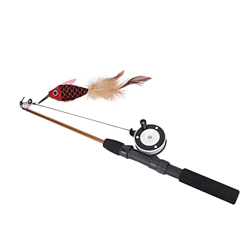 Saluaqui Cat Fishing Pole Toy Bite-Resistant Multifunktionaler Katzenfeder Teaser-Zauberstab mit Versenkbar Saluaqui Cat Fishing Pole Toy Bite-Resistant Multifunktionaler Katzenfeder Teaser-Zauberstab mit Versenkbar von Saluaqui