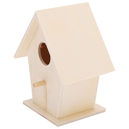 Saluaqui DIY Hanging Bird House für Gärten - Holzvogelfutter- und Nistkiste für Innendekor Sicheres Vogelhaus mit Verbundbrettmaterial (Einzelgeschoss Nr. 3) von Saluaqui