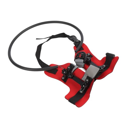 Saluaqui Einstellbarer Ringkabelbaum für Blinde Hunde - Antikollision -Stoßstangen Guards Guards Gerät mit Einfacher Fixierung Red S Größe für 4-10 Kg Hunde (M) von Saluaqui