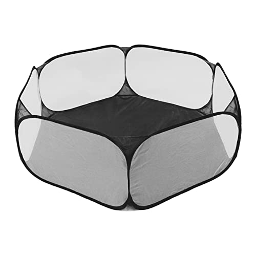 Saluaqui Faltbare Interaktive Kleine Tiere Zelt -Spielstall - Tragbares Atmungsaktives Haustierkäfigzelt für Einfachen Zugang, Schwarz (Black) von Saluaqui