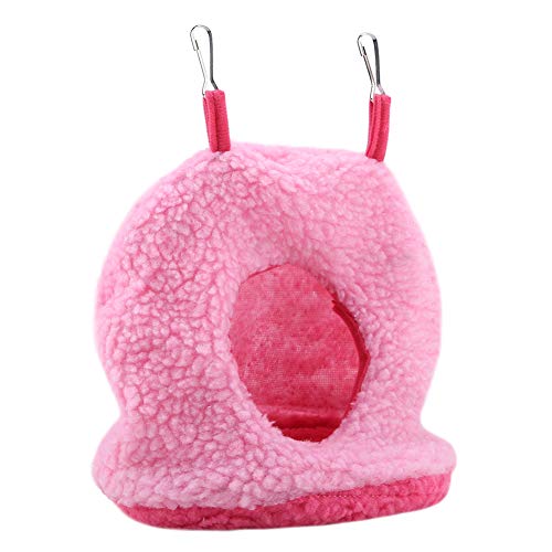 Saluaqui Gemütliches Berber -Fleece -Papageien - - Warme Hängende Hängematten -Schwung -Betthöhle für Haustiervögel, Stilvolles Dunkelbraunes Design mit Einfachen Hängenden Haken (#3) von Saluaqui